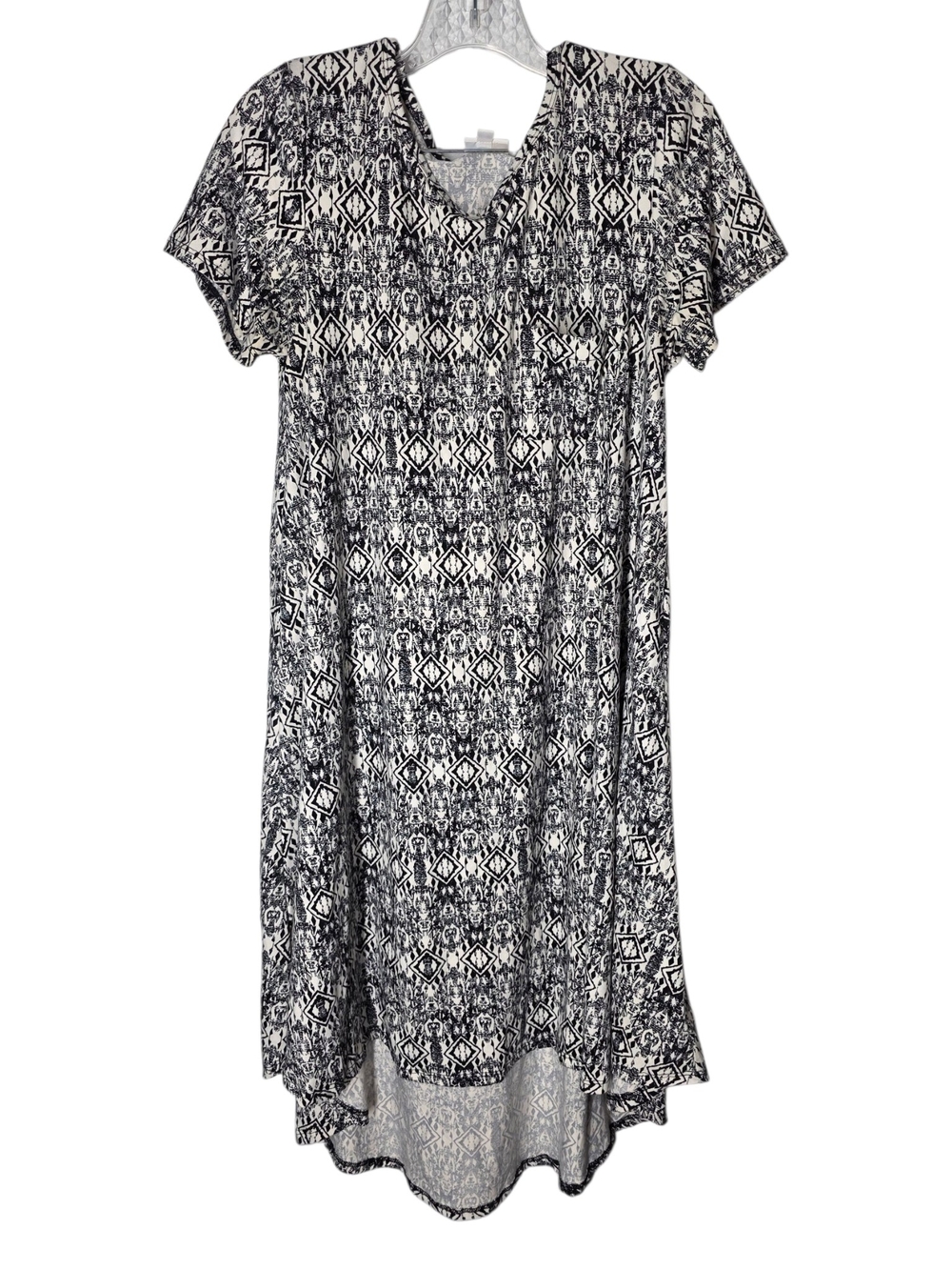 LuLaRoe Black and White Geometric Print Dress